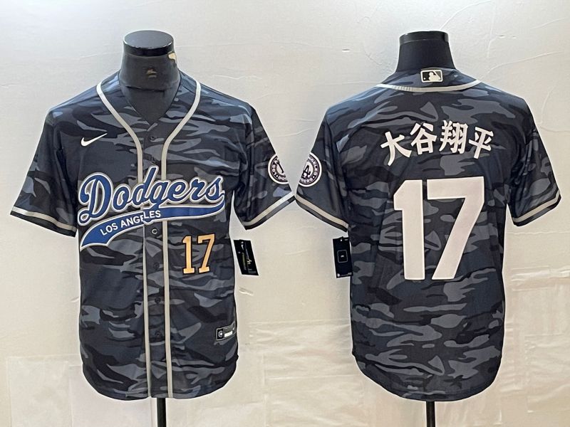 Men Los Angeles Dodgers #17 Ohtani Camo Nike Game MLB Jersey style 11->los angeles dodgers->MLB Jersey